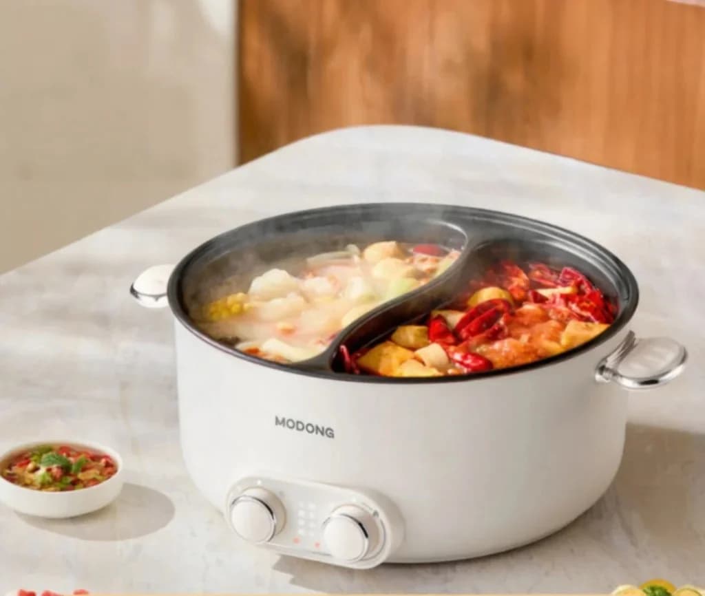 独立温度制御付き6L二層式電気ホットポット