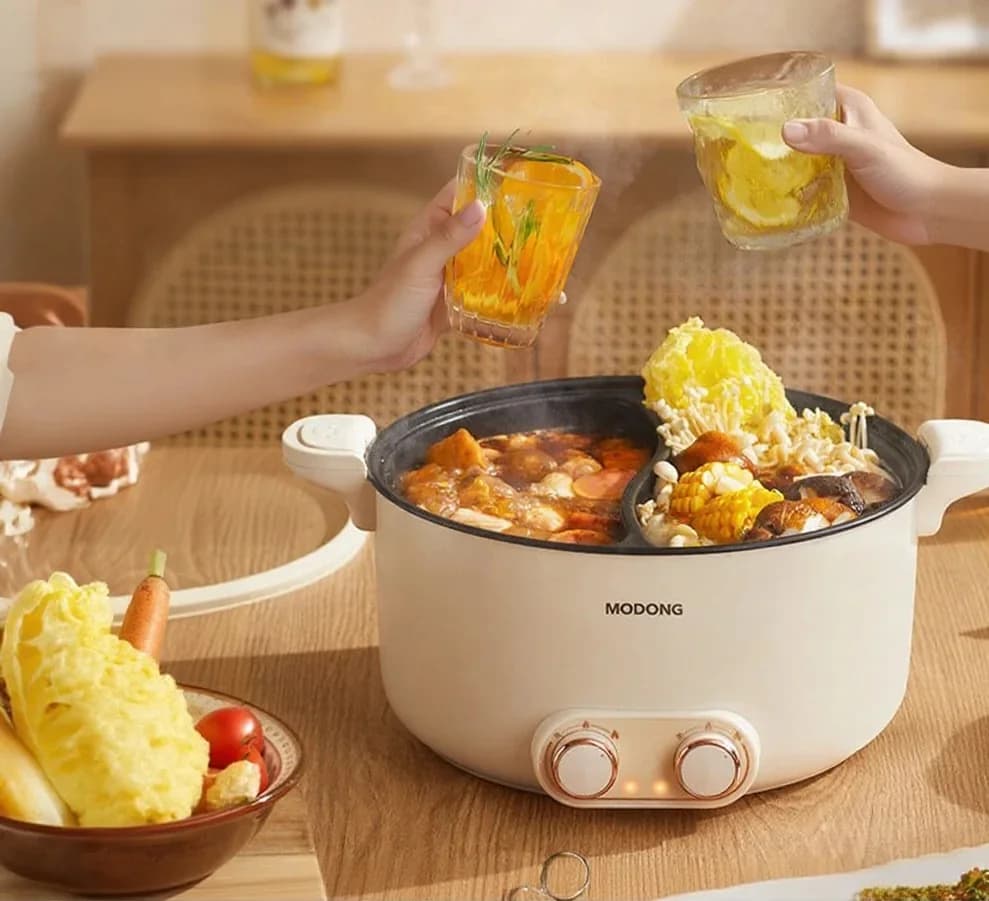 デュアルゾーン電気鍋 6L 7L 8L タッチ操作