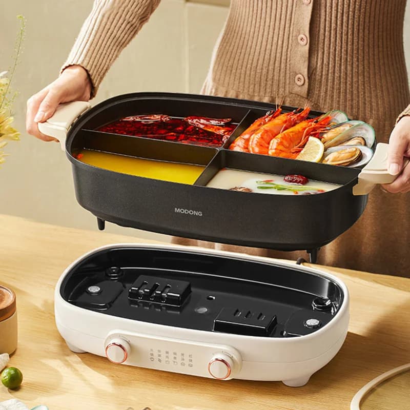 電気ホットポット 7L 仕切り式/4区画、220V、分離鍋