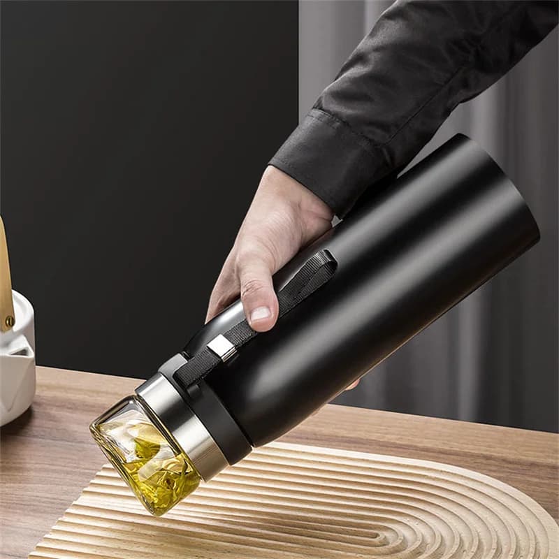 750ml/1100ml 茶こし付き保温ボトル
